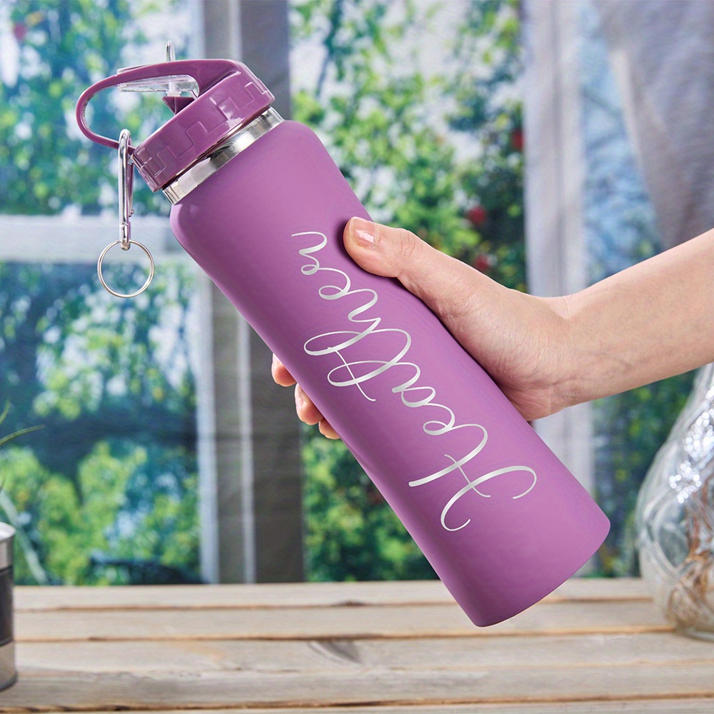 Commuting By Bike - Personalized Customization Name: Stainless Steel Water