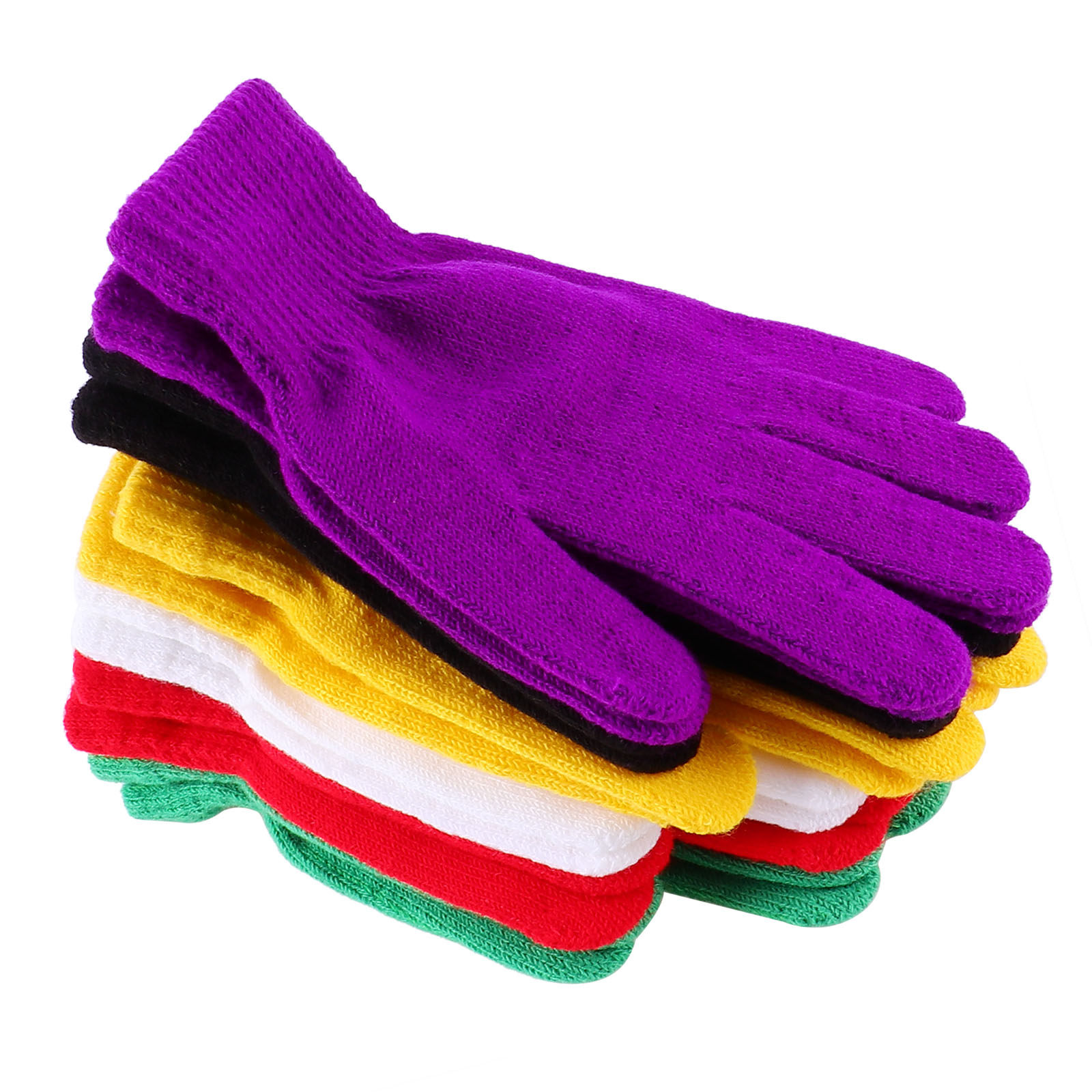 Winter Cycling Commute - 6Pairs Solid Color Winter Warm Knitted