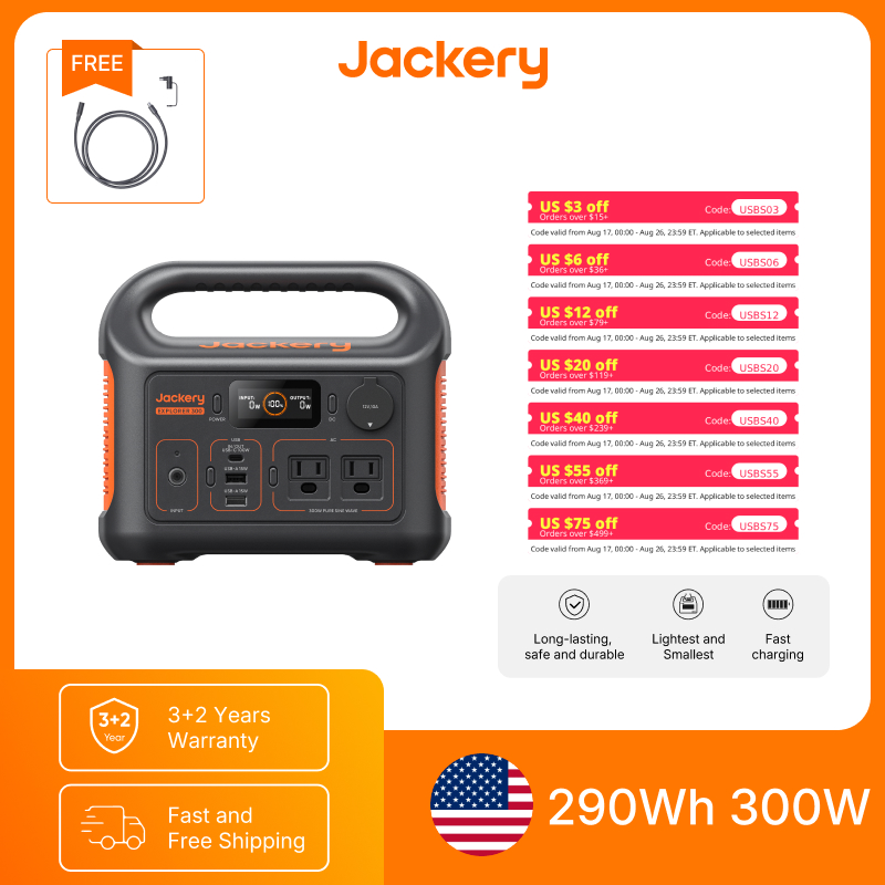 Usb Charger Dynamo - Jackery Portable Power Station Explorer 300New