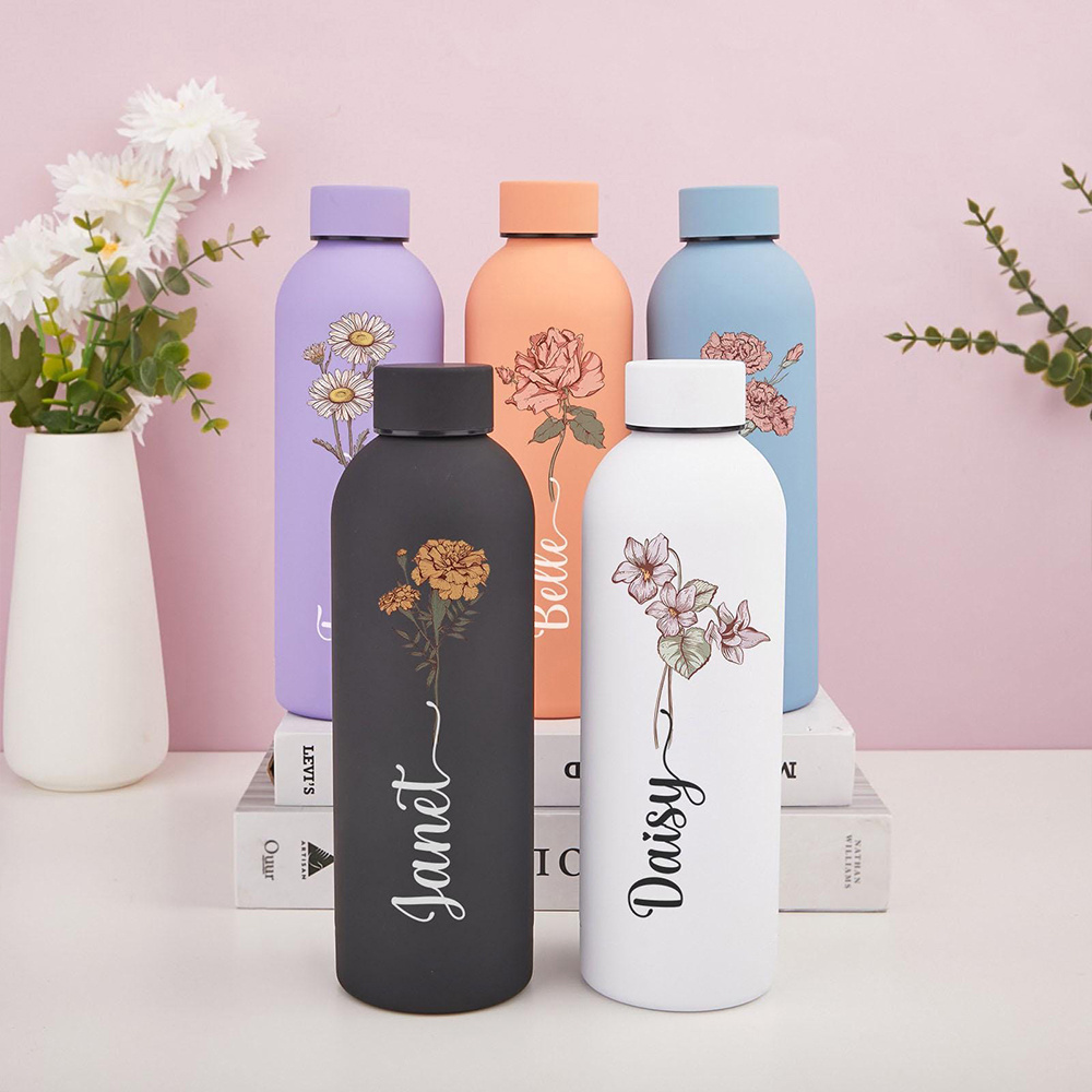 Customized Floral Water Bottle - Commuting By Bike review and price