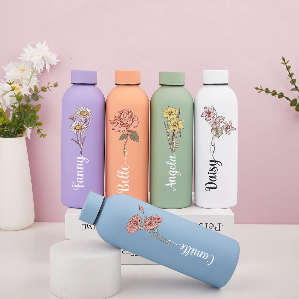 Customized Floral Water Bottle - Commuting By Bike review and price