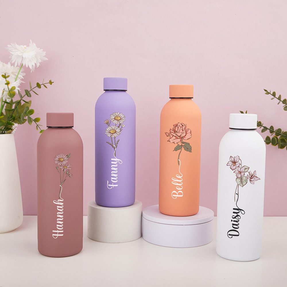 Customized Floral Water Bottle - Commuting By Bike review and price
