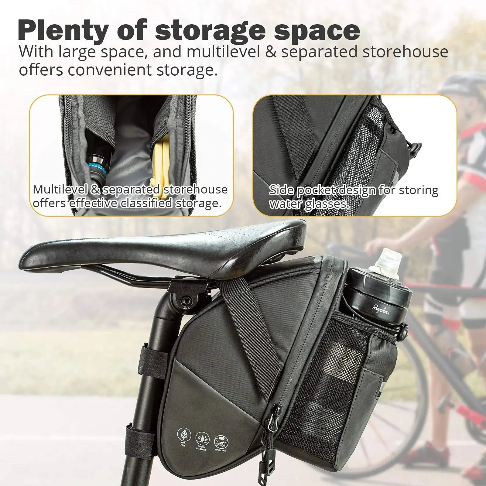 Bike Saddle Bag Waterproof Bik - Saddle Bag Under Seat review and price